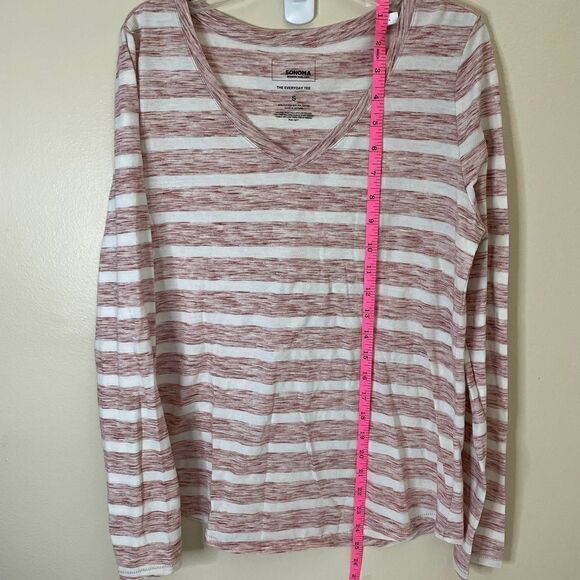 Sonoma| The Everyday Tee| Long sleeve| Small| Cotton| Striped - Picture 4 of 10